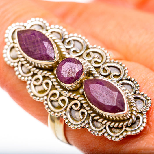 Red Sillimanite Rings handcrafted by Ana Silver Co - RING128156