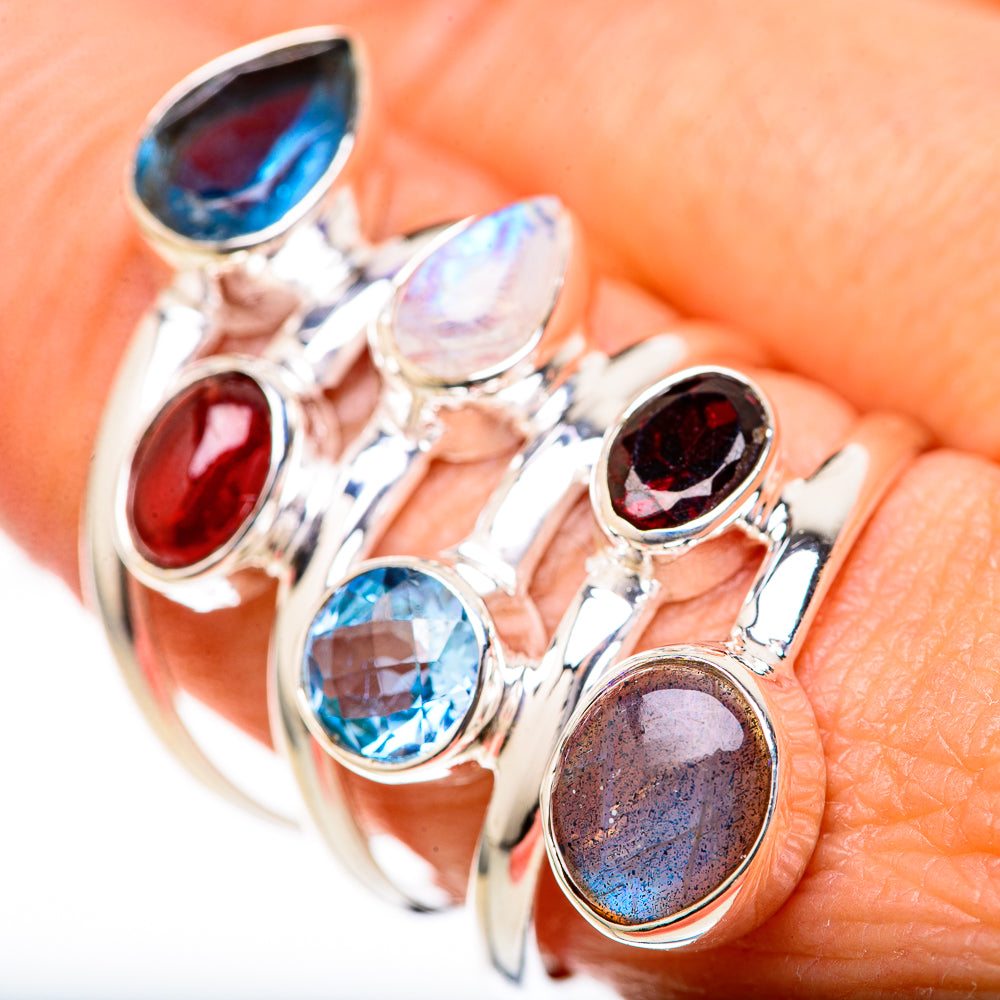 Labradorite Rings handcrafted by Ana Silver Co - RING128159