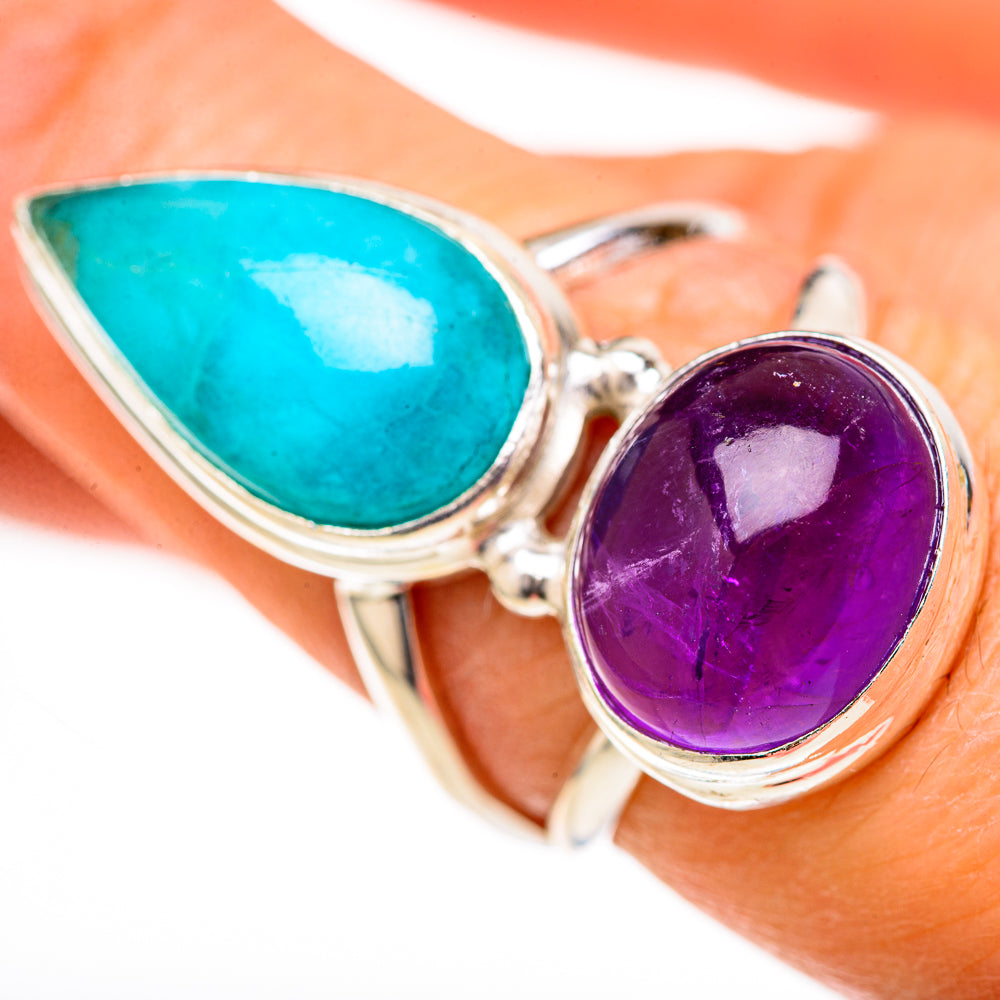 Chrysocolla Rings handcrafted by Ana Silver Co - RING128163