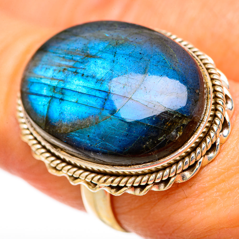 Labradorite Rings handcrafted by Ana Silver Co - RING128170