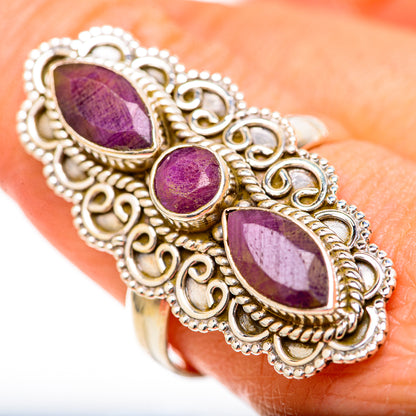 Red Sillimanite Rings handcrafted by Ana Silver Co - RING128176