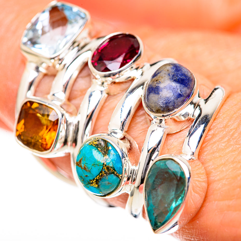 Blue Topaz Rings handcrafted by Ana Silver Co - RING128185