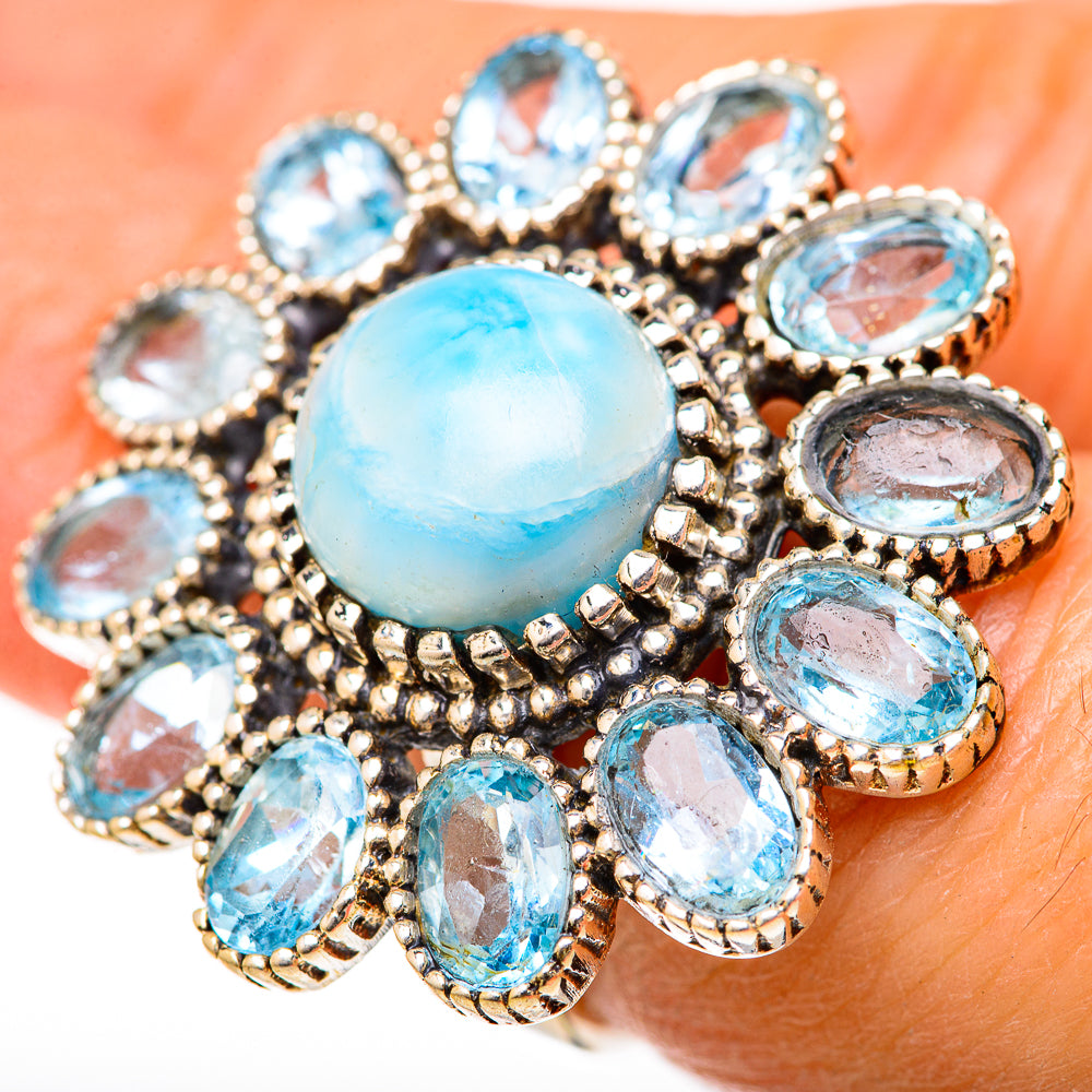 Larimar Rings handcrafted by Ana Silver Co - RING128188