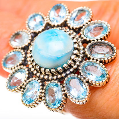 Larimar Rings handcrafted by Ana Silver Co - RING128188