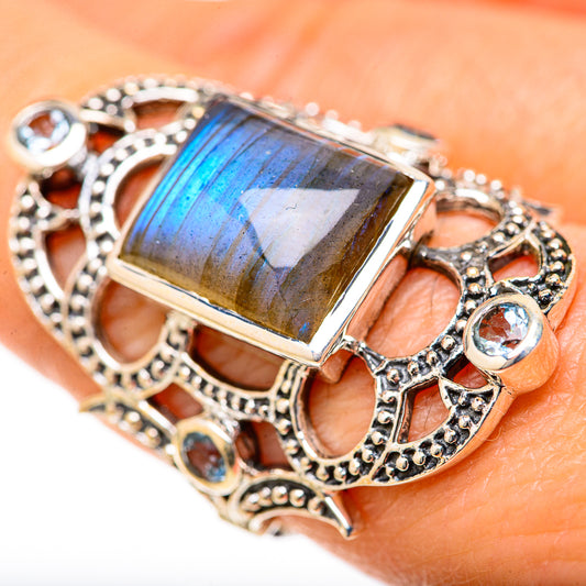 Labradorite Rings handcrafted by Ana Silver Co - RING128211