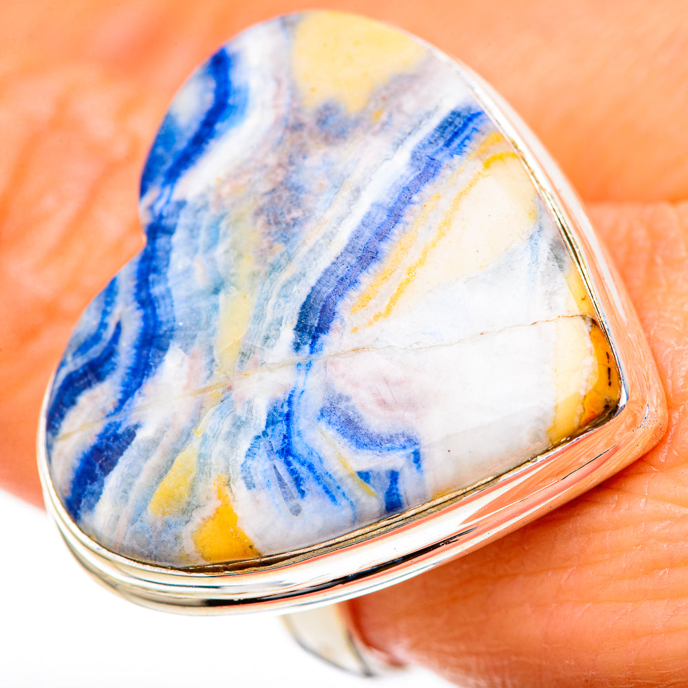 Blue Scheelite Rings handcrafted by Ana Silver Co - RING128213