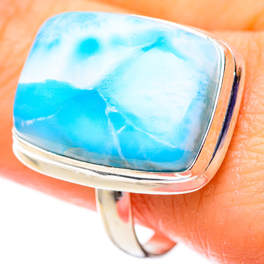 Larimar Rings handcrafted by Ana Silver Co - RING128219