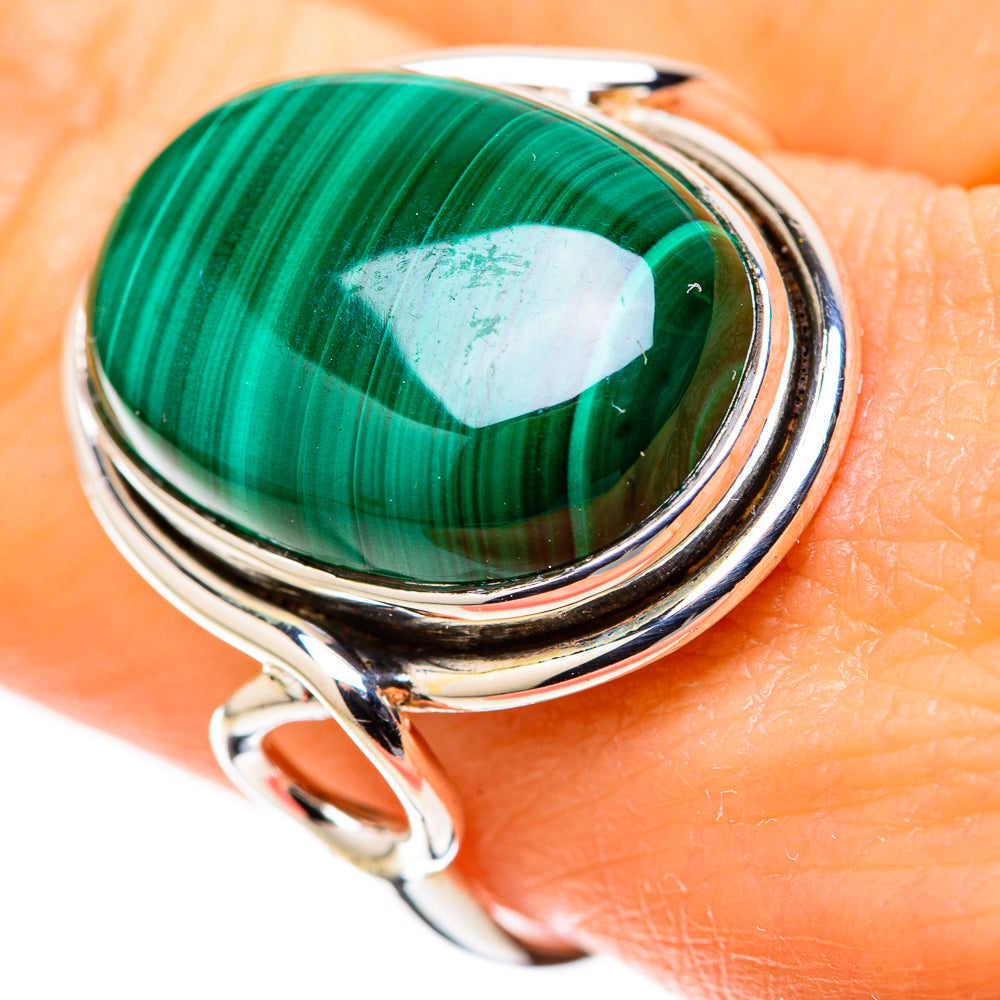 Malachite Rings handcrafted by Ana Silver Co - RING128223
