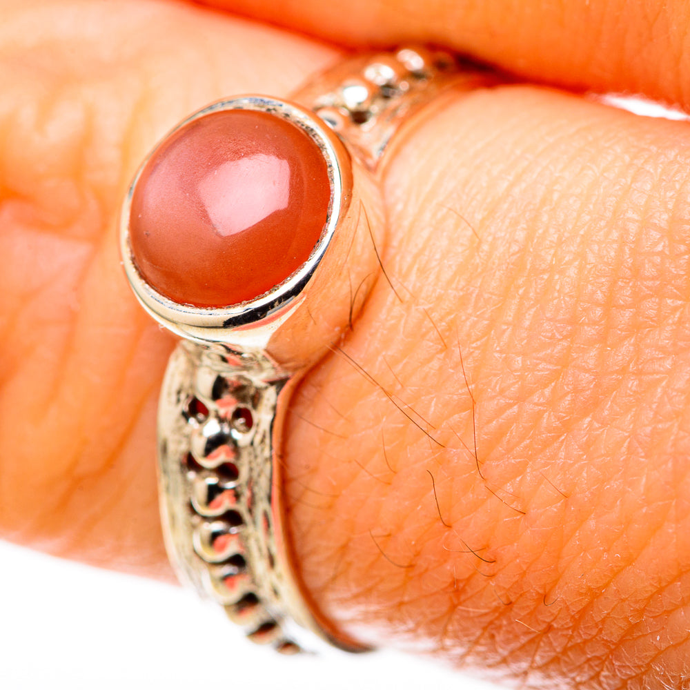 Chocolate Moonstone Rings handcrafted by Ana Silver Co - RING128230