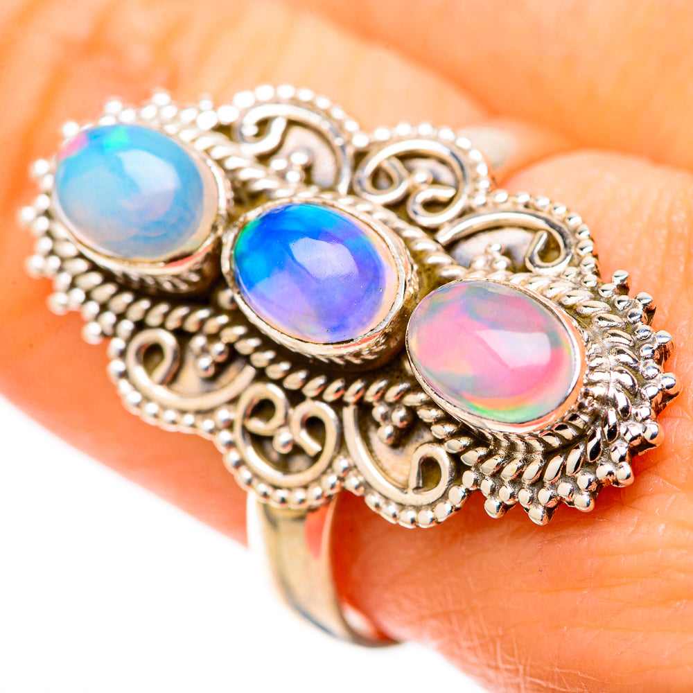 Ethiopian Opal Rings handcrafted by Ana Silver Co - RING128246