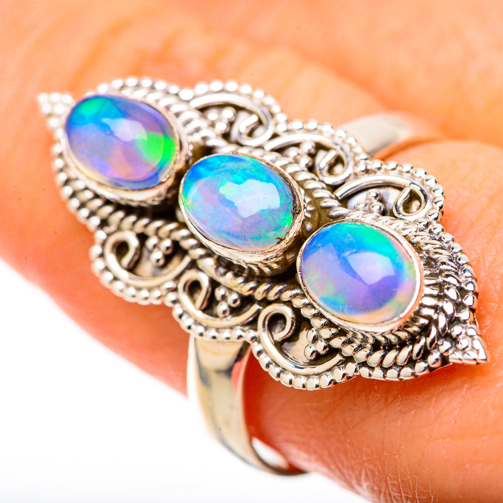 Ethiopian Opal Rings handcrafted by Ana Silver Co - RING128247
