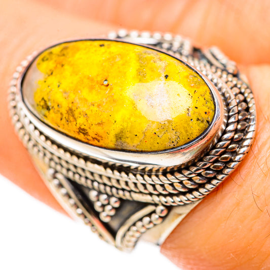 Bumble Bee Jasper Rings handcrafted by Ana Silver Co - RING128248
