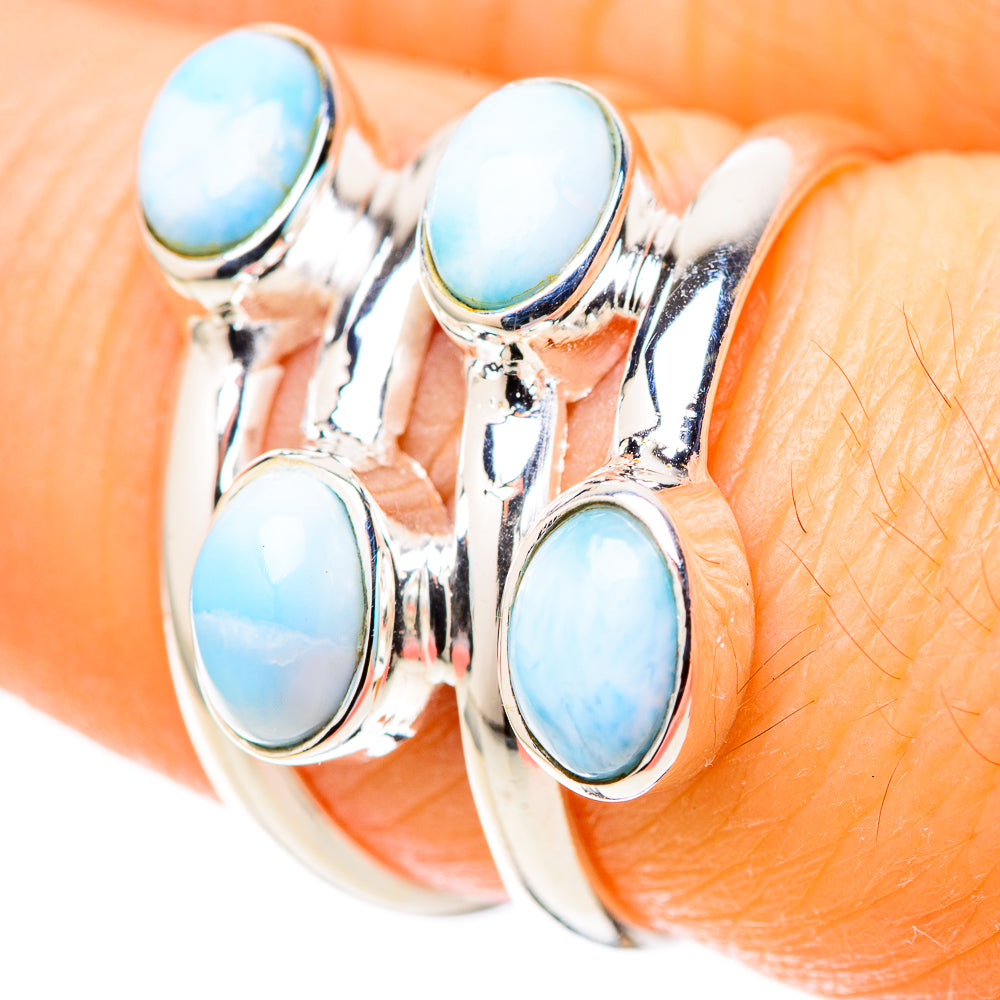 Larimar Rings handcrafted by Ana Silver Co - RING128249