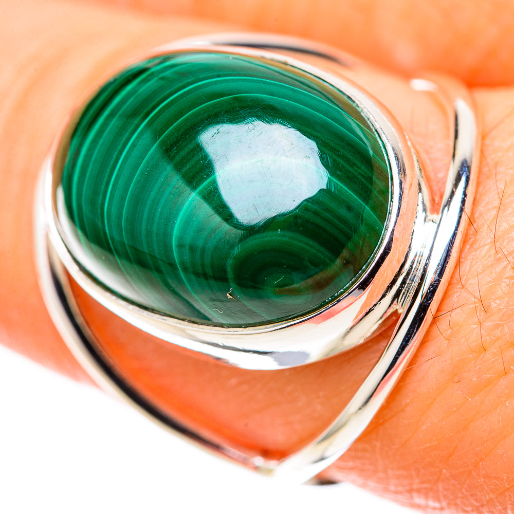 Malachite Rings handcrafted by Ana Silver Co - RING128255