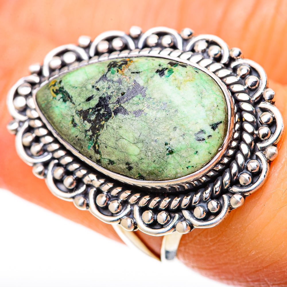 Tibetan Turquoise Rings handcrafted by Ana Silver Co - RING128259