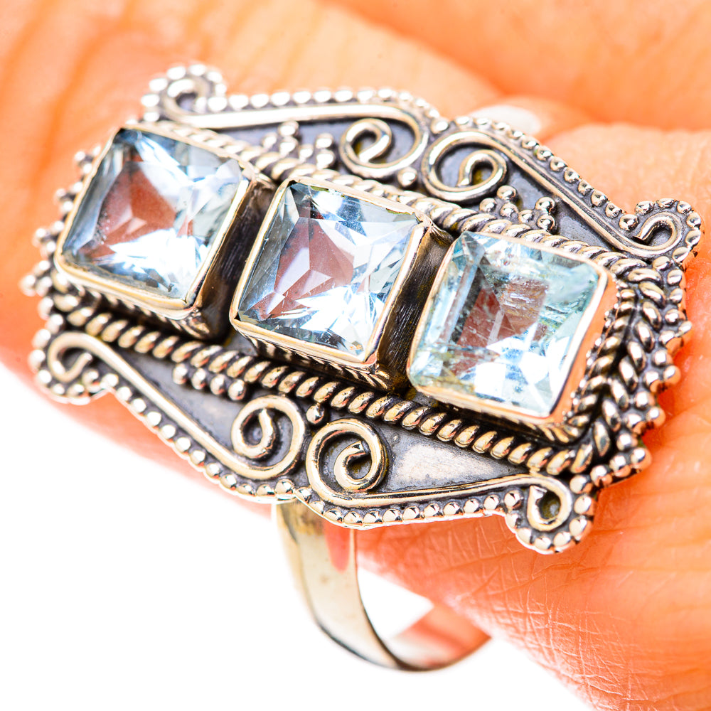 Blue Topaz Rings handcrafted by Ana Silver Co - RING128283