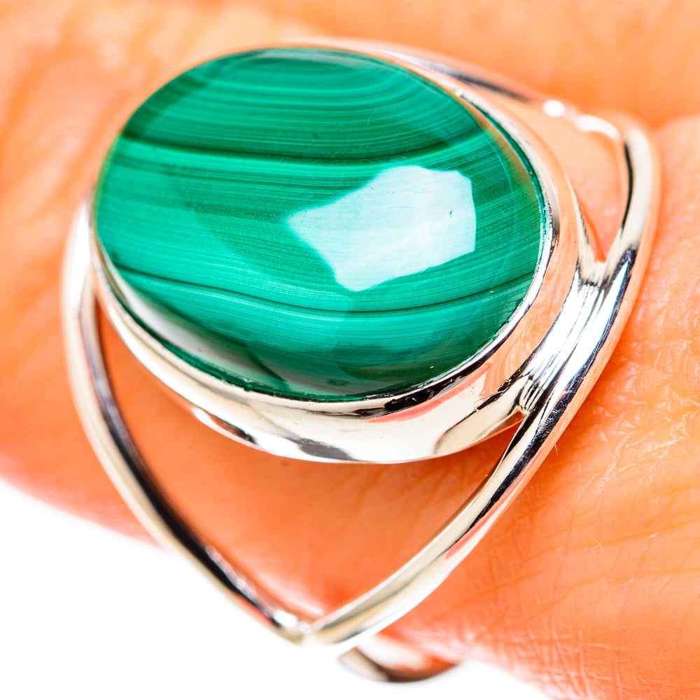 Malachite Rings handcrafted by Ana Silver Co - RING128284