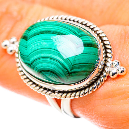 Malachite Rings handcrafted by Ana Silver Co - RING128286