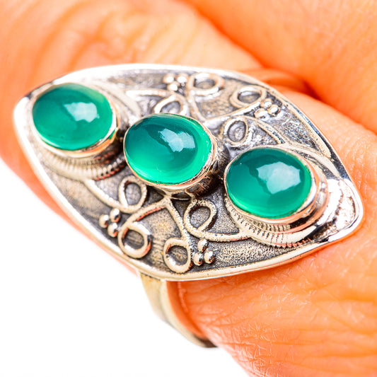 Green Onyx Rings handcrafted by Ana Silver Co - RING128288