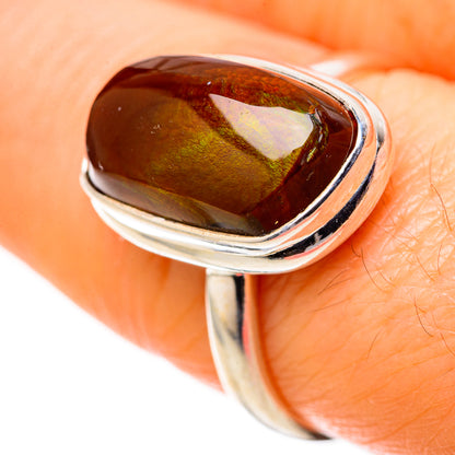 Mexican Fire Agate Rings handcrafted by Ana Silver Co - RING128289
