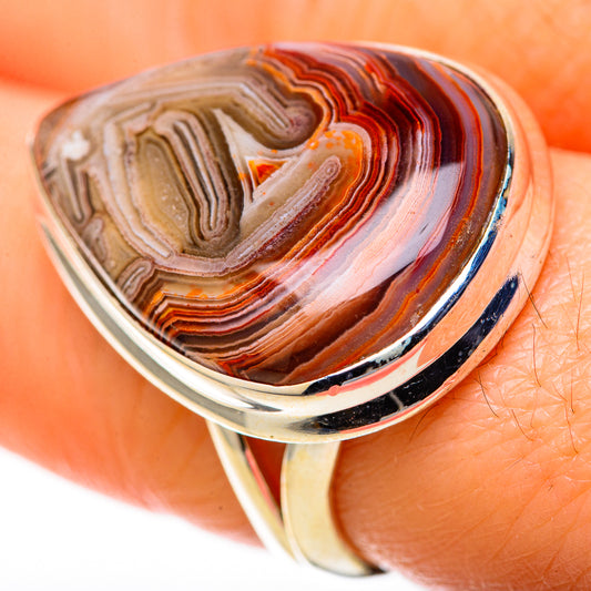 Crazy Lace Agate Rings handcrafted by Ana Silver Co - RING128290