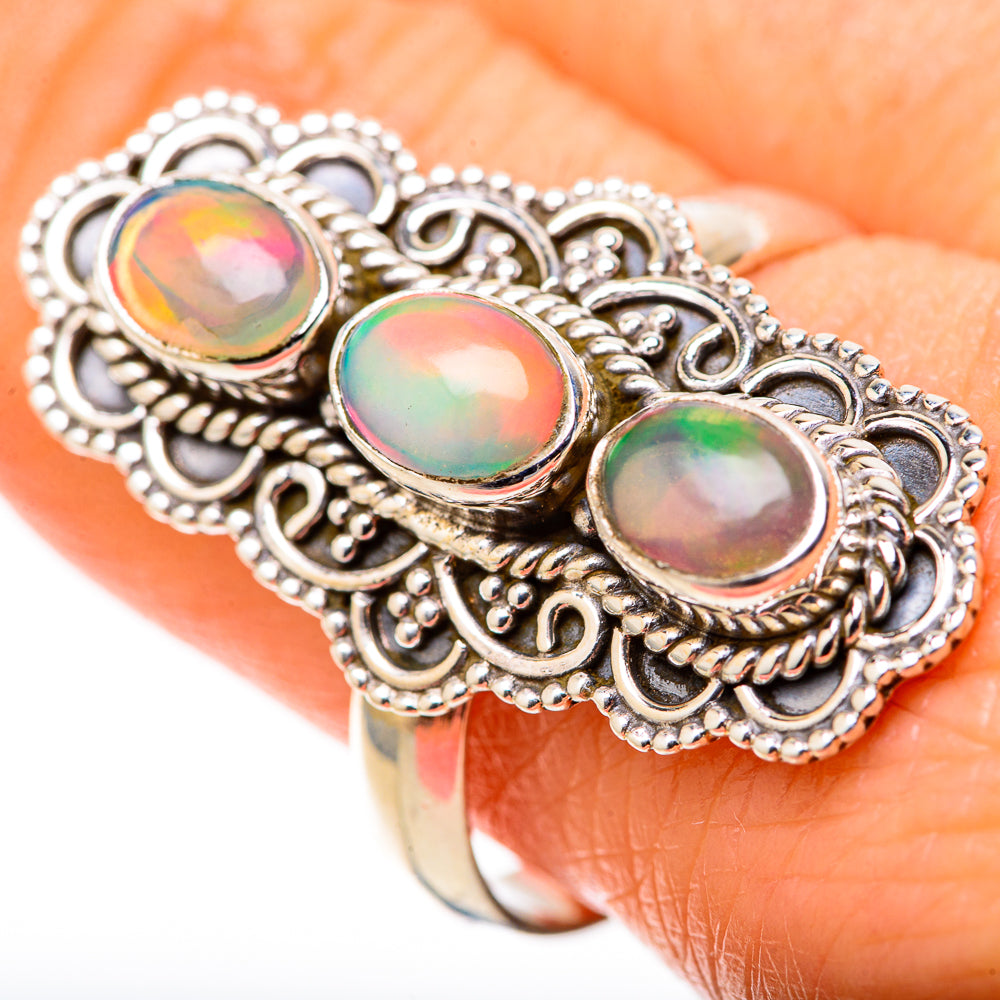 Ethiopian Opal Rings handcrafted by Ana Silver Co - RING128302