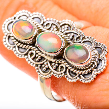 Ethiopian Opal Rings handcrafted by Ana Silver Co - RING128302