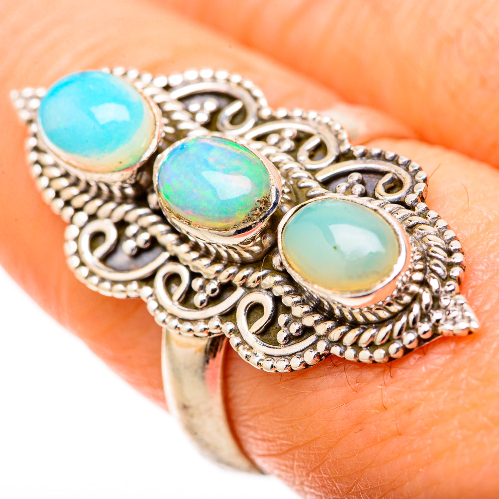 Ethiopian Opal Rings handcrafted by Ana Silver Co - RING128304