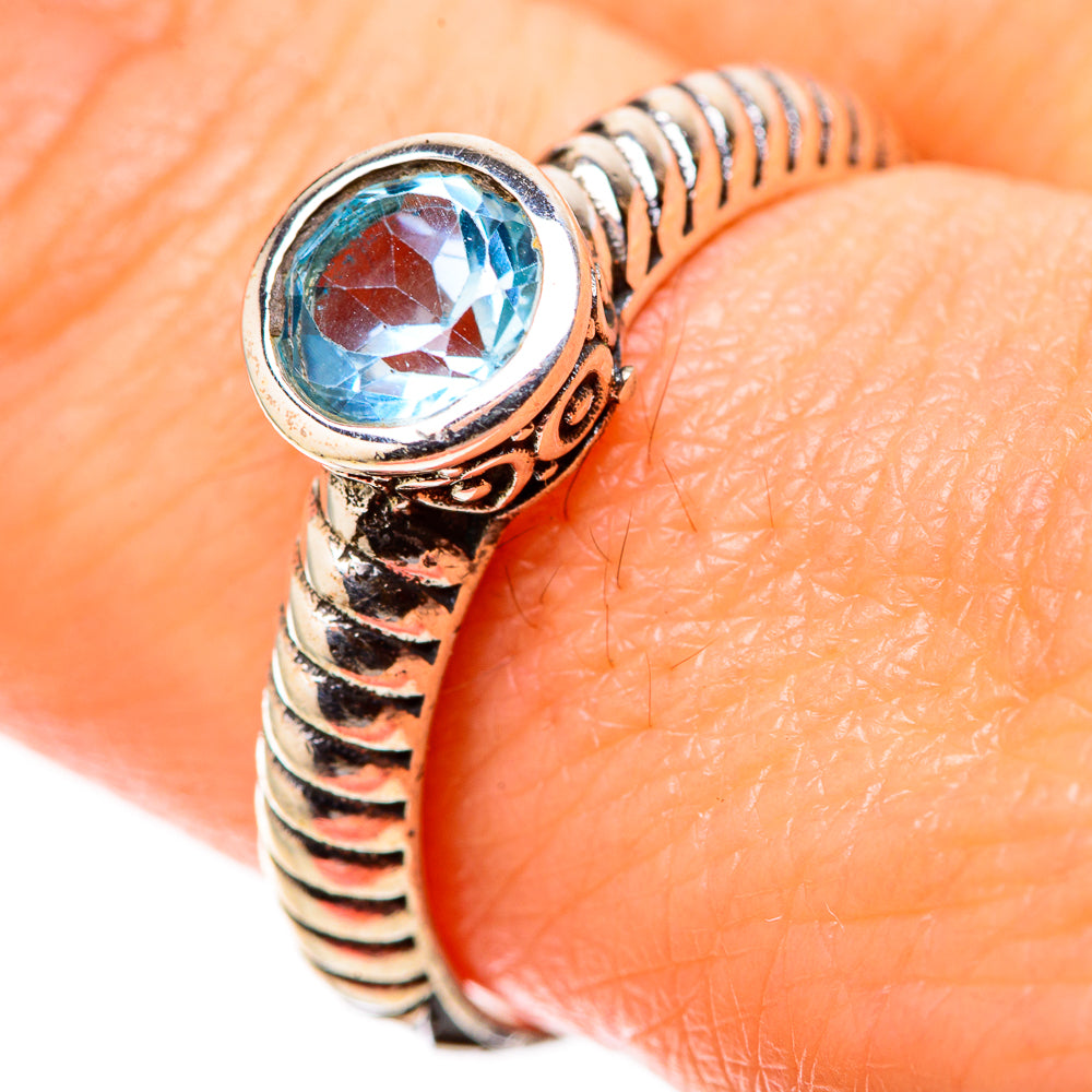 Blue Topaz Rings handcrafted by Ana Silver Co - RING128307