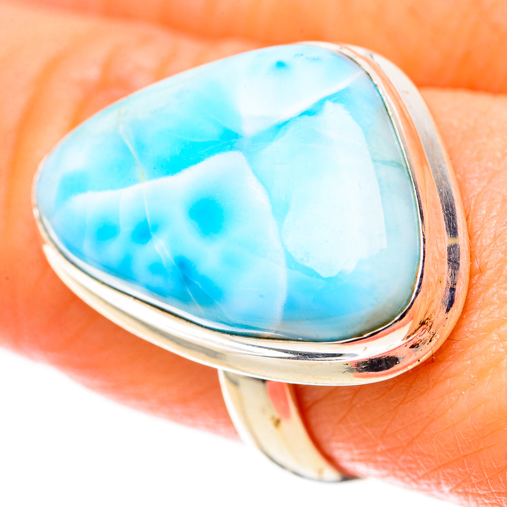 Larimar Rings handcrafted by Ana Silver Co - RING128308