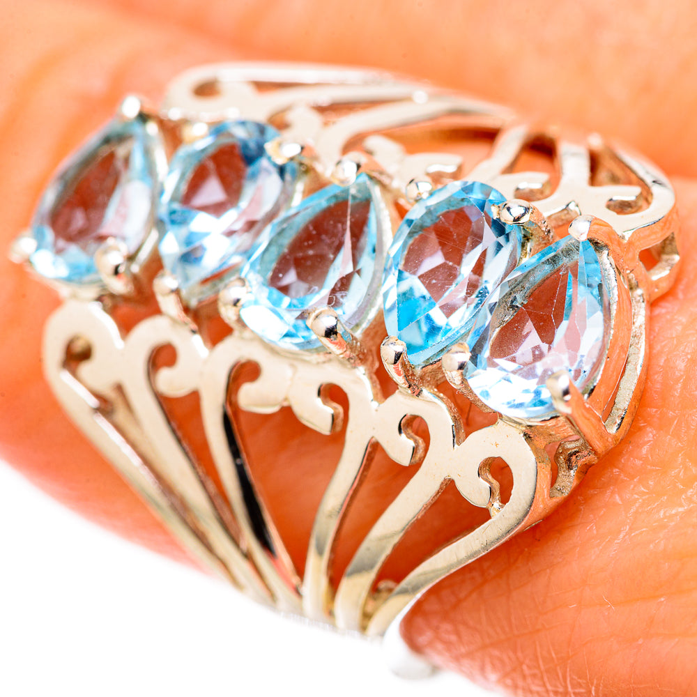 Blue Topaz Rings handcrafted by Ana Silver Co - RING128309