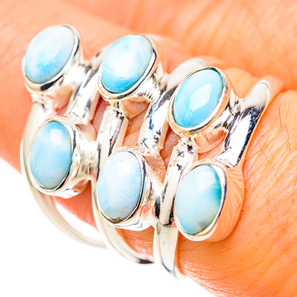 Larimar Rings handcrafted by Ana Silver Co - RING128310