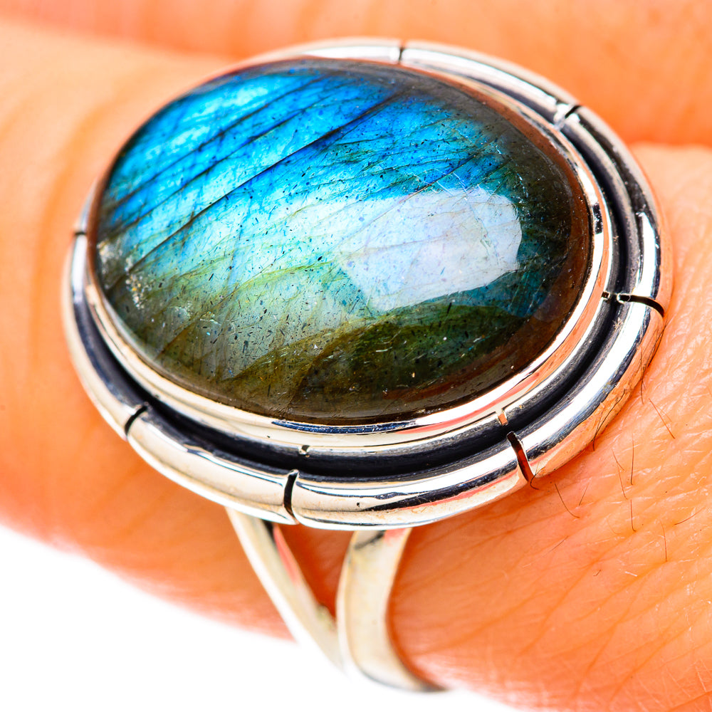Labradorite Rings handcrafted by Ana Silver Co - RING128311