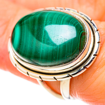 Malachite Rings handcrafted by Ana Silver Co - RING128312