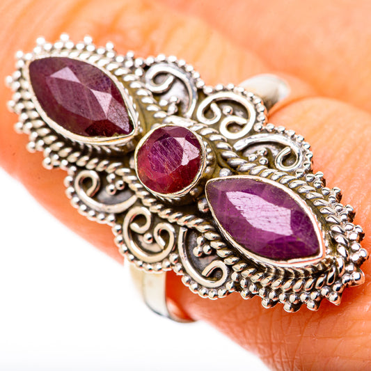 Red Sillimanite Rings handcrafted by Ana Silver Co - RING128319