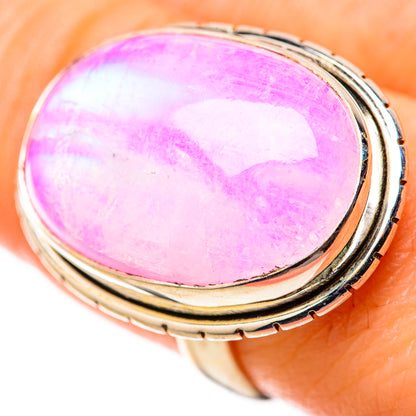 Pink Moonstone Rings handcrafted by Ana Silver Co - RING128320