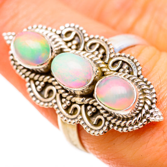 Ethiopian Opal Rings handcrafted by Ana Silver Co - RING128332