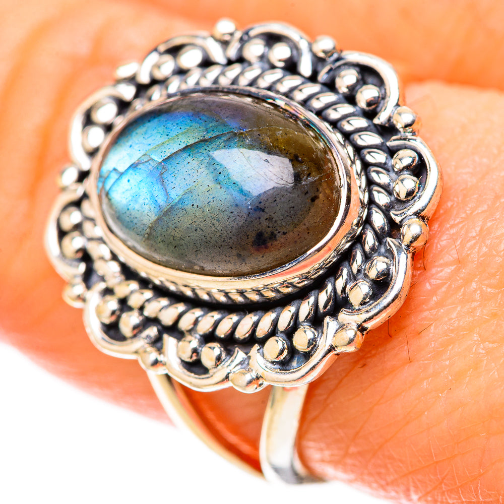 Labradorite Rings handcrafted by Ana Silver Co - RING128338