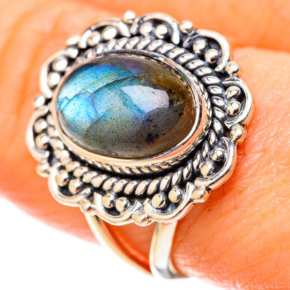 Labradorite Rings handcrafted by Ana Silver Co - RING128338