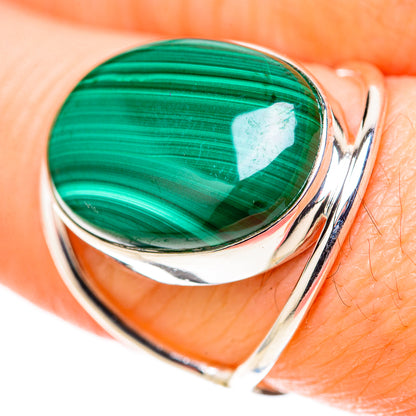 Malachite Rings handcrafted by Ana Silver Co - RING128343