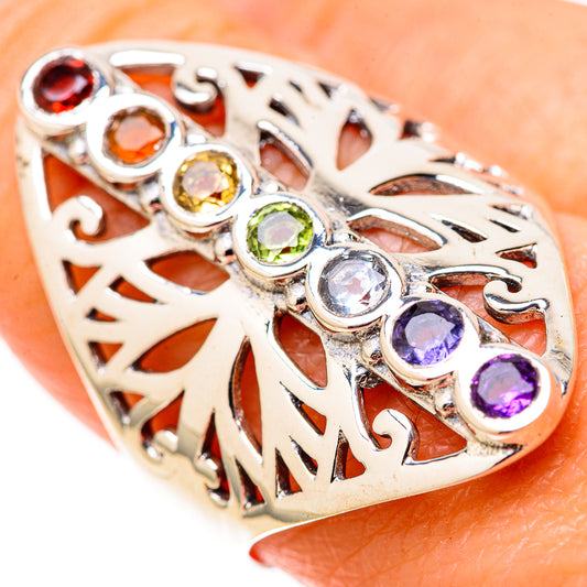 Multi-Stone Rainbow Chakra Rings handcrafted by Ana Silver Co - RING128350
