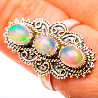 Ethiopian Opal Rings handcrafted by Ana Silver Co - RING128354