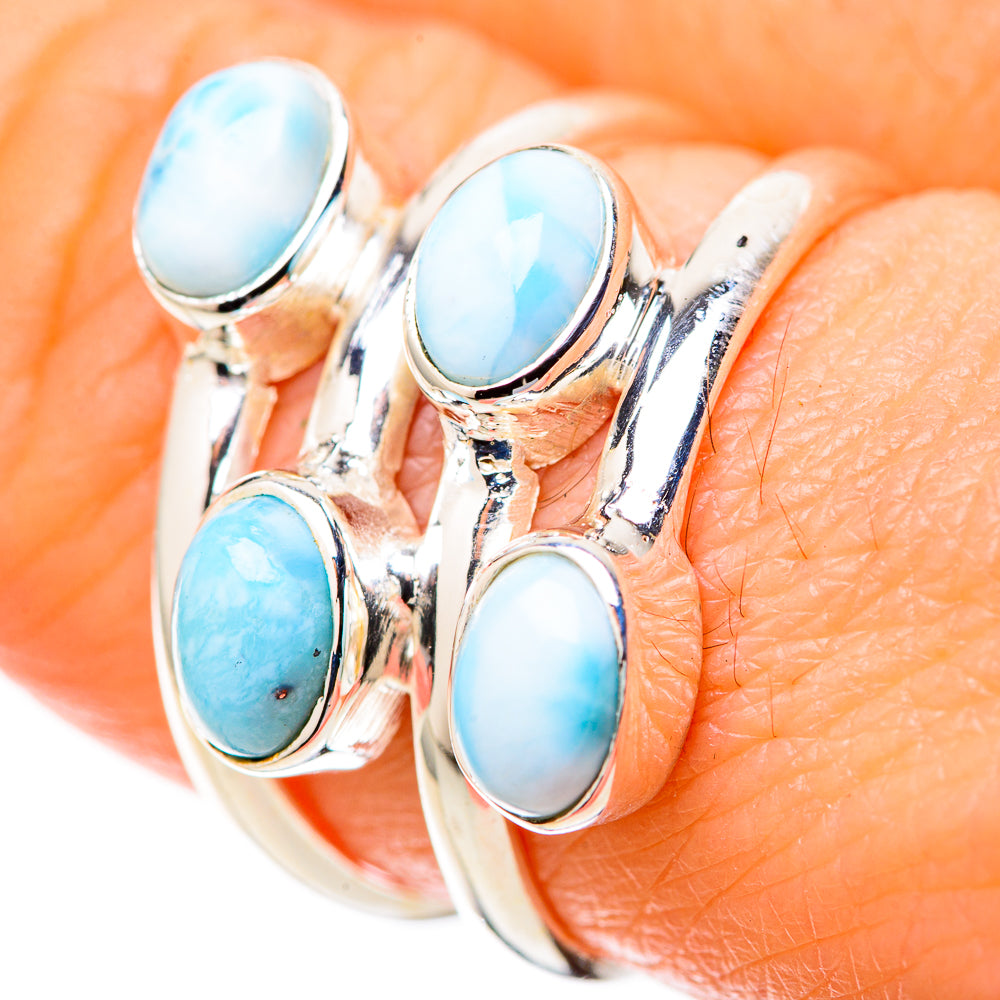 Larimar Rings handcrafted by Ana Silver Co - RING128359