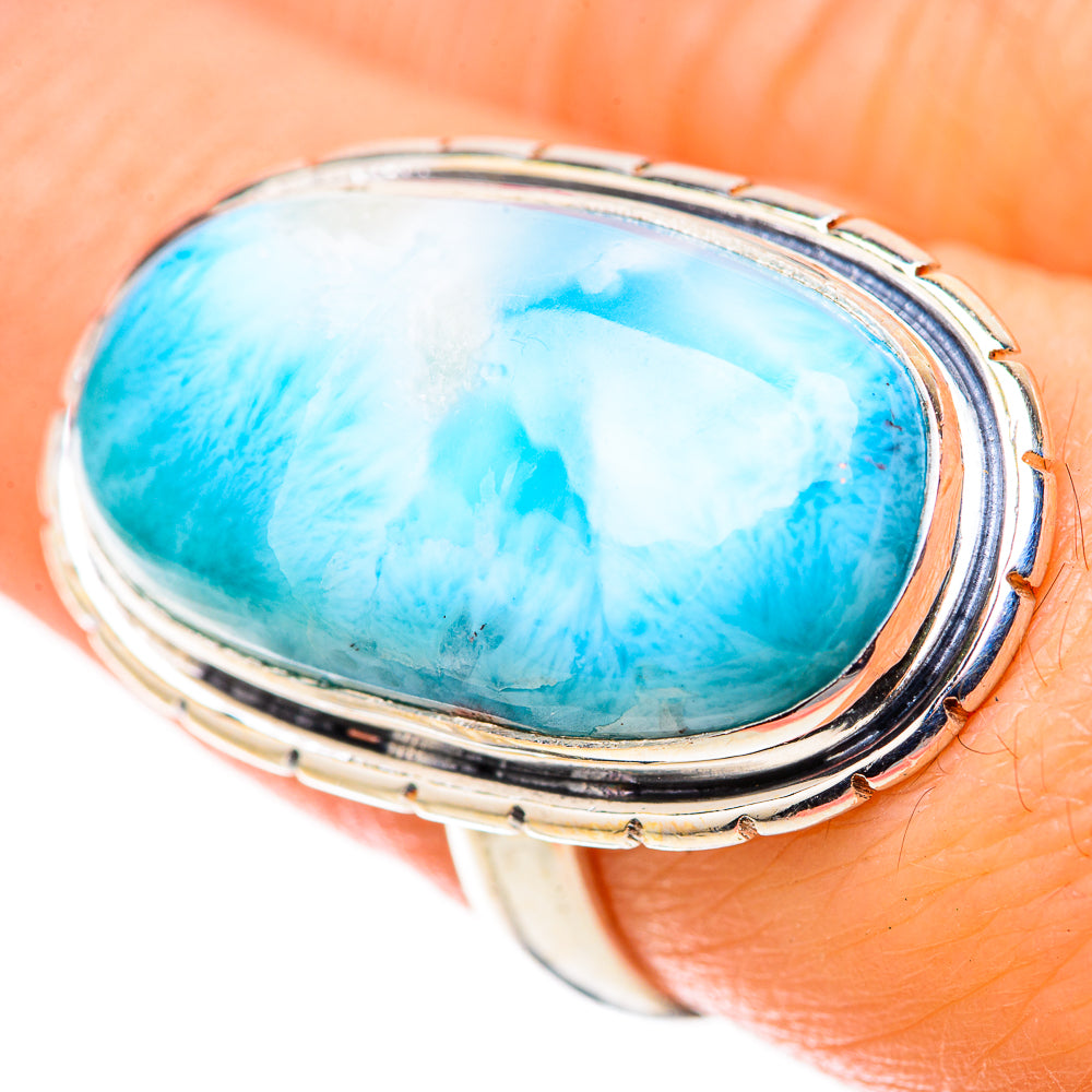 Larimar Rings handcrafted by Ana Silver Co - RING128360