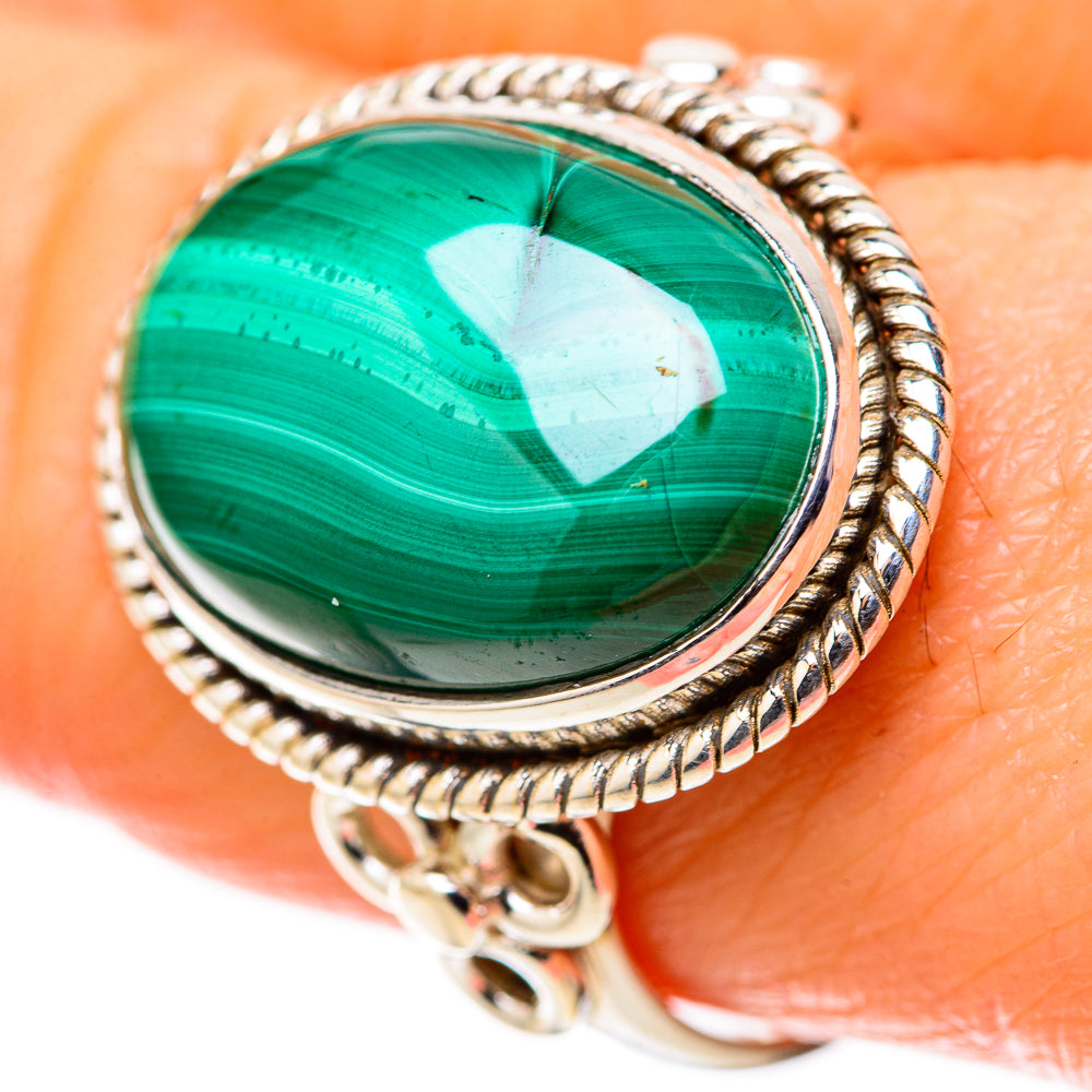 Malachite Rings handcrafted by Ana Silver Co - RING128364