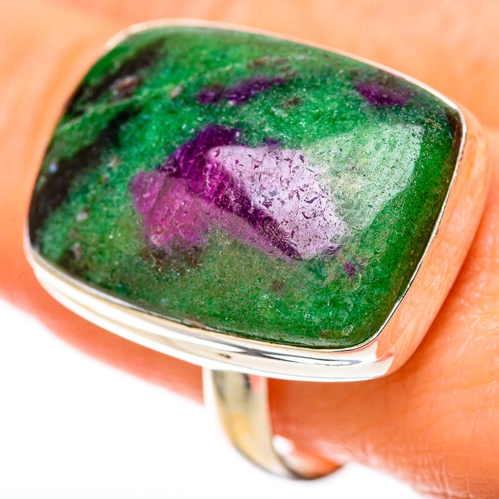 Ruby Zoisite Rings handcrafted by Ana Silver Co - RING128368