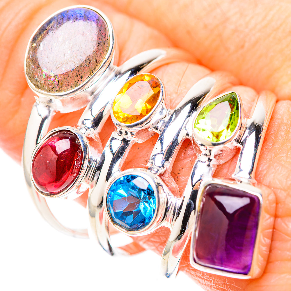 Labradorite Rings handcrafted by Ana Silver Co - RING128381