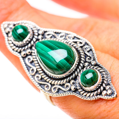 Malachite Rings handcrafted by Ana Silver Co - RING128393