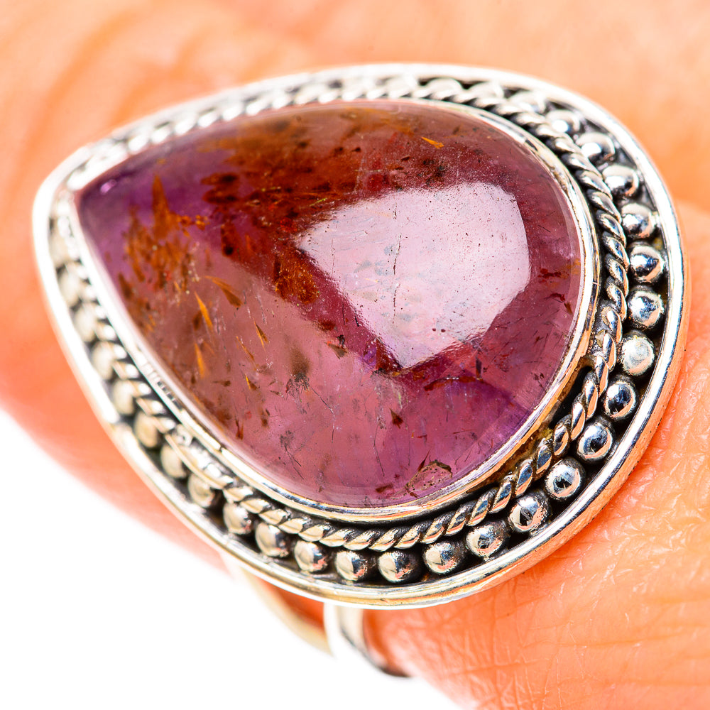 Cacoxenite Amethyst Rings handcrafted by Ana Silver Co - RING128397