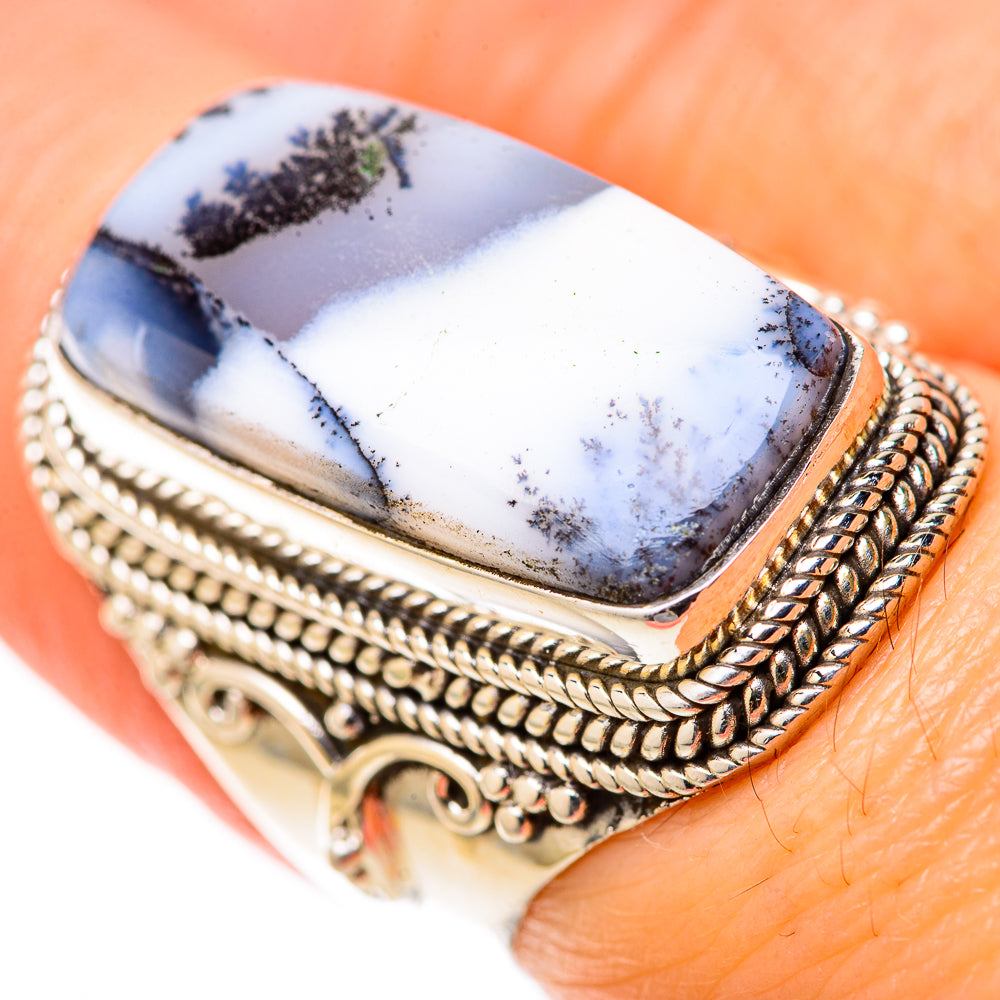 Dendritic Opal Rings handcrafted by Ana Silver Co - RING128399